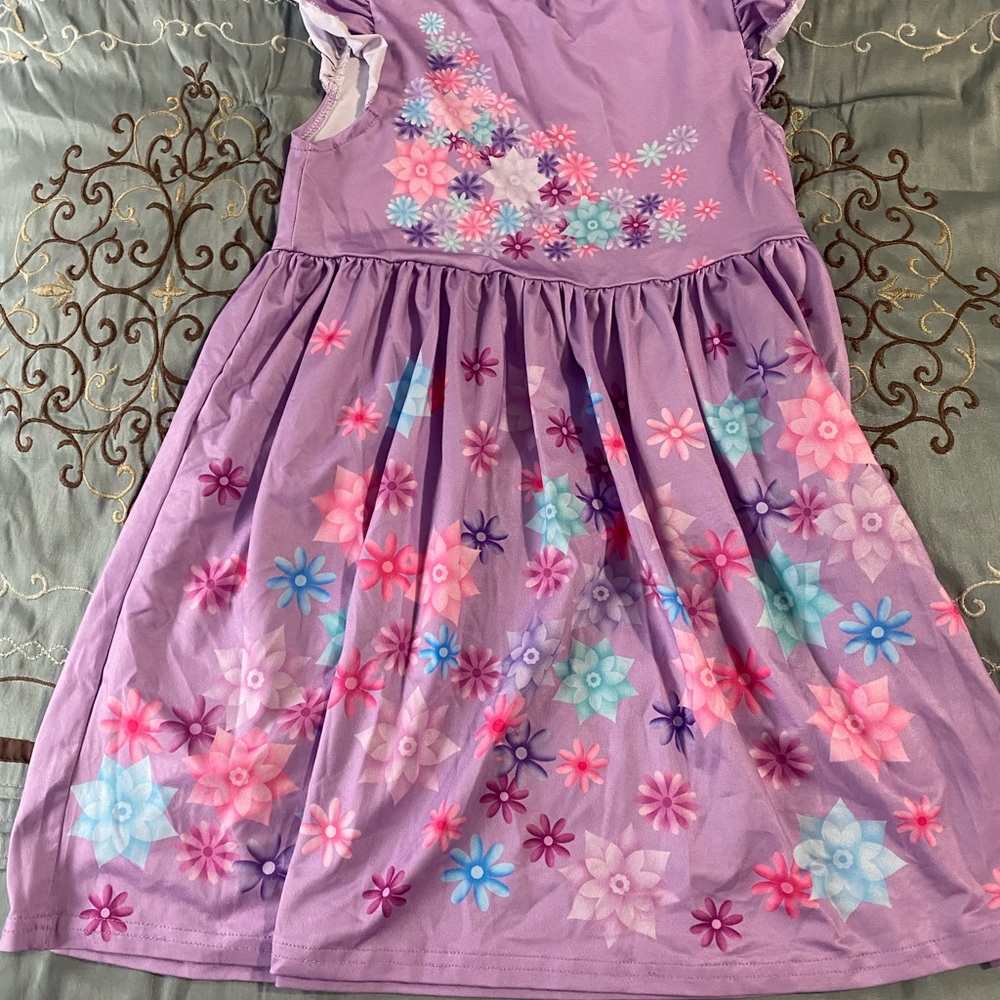 Floral Purple Kids Dress Isabella Inspired Costume